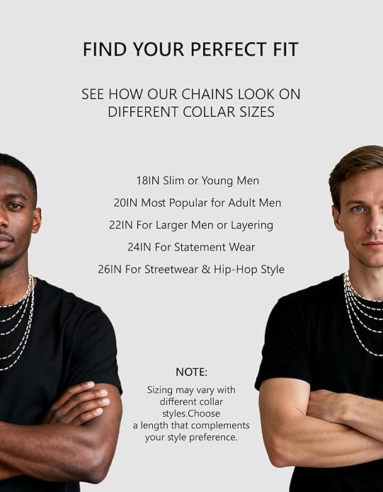KRKC&CO Cuban Link Chain for Men 8/10/12/14mm, Brithday Gift for Men, 18k Gold Miami Necklace, Durable, Anti-Allergies Hip Hop Jewelry for Mens