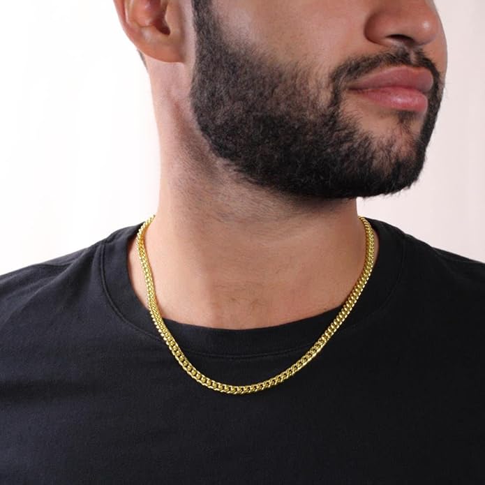 FG Family Gift Mall To My Son From Mom, Son Gifts From Mom and Dad, Mother and Son Necklace, Birthday Gift For My Son Graduation Christmas Cuban Link Chain Necklace Present