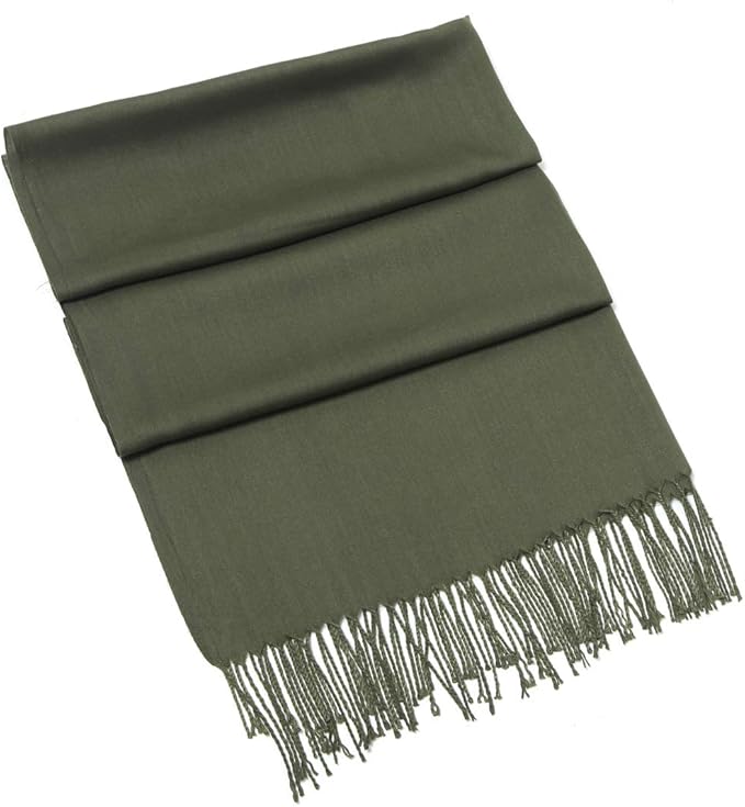 Cindy & Wendy Pashmina Shawls and Wraps Large Scarfs for Women Wedding Party Bridal Long Fashion Solid Shawl Wrap Fringes