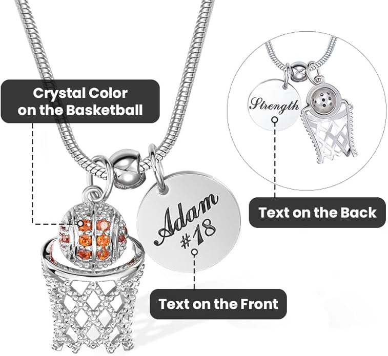callie Personalized Volleyball|Basketball|Hockey|Baseball|Soccer|Pickleball Necklace - Custom Name & Number, Jewelry Gifts for Sports Lover
