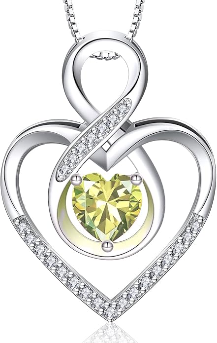 RIVIKO Infinity Heart Symbol Necklace for Women 925 Sterling Silver Love Heart Pendant Valentine's Day Mother's Day Anniversary Birthday Christmas Jewelry Gifts for Women Mom Wife Sister Her Friends