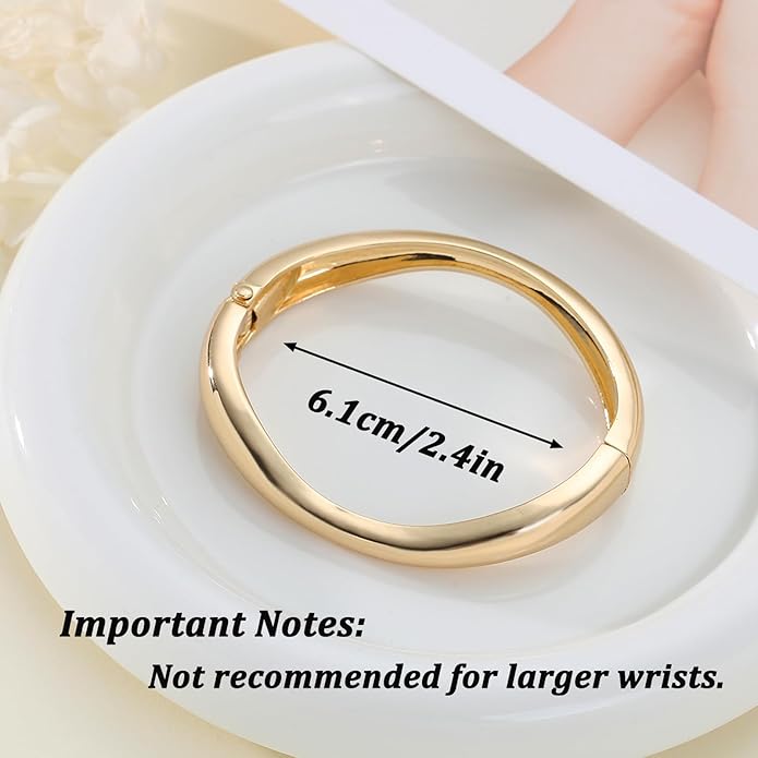 Rainhonor Chunky Gold Bangles Bracelets for Women Gold Cuff Bracelet Set Waterproof Non Tarnish Stack Bracelet for Women Gifts