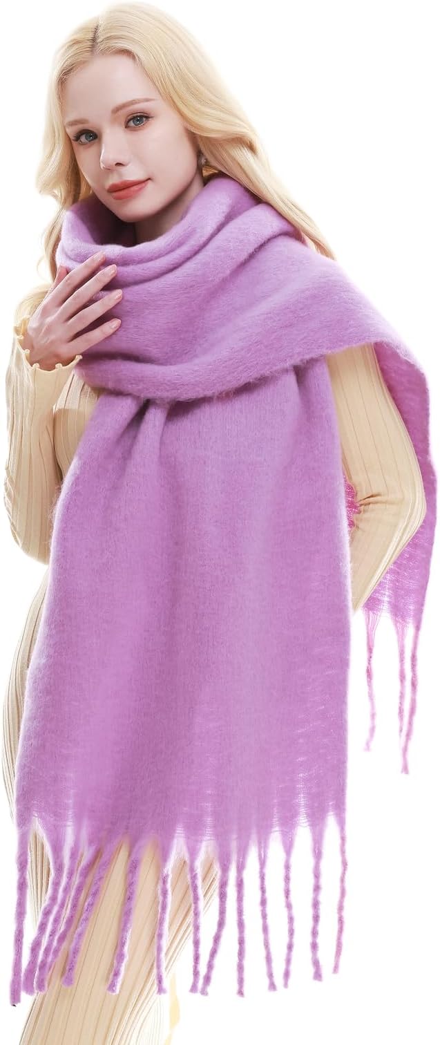 RIIQIICHY Chunky Scarf for Women Winter Warm Thick Scarves Oversized Blanket Scarf