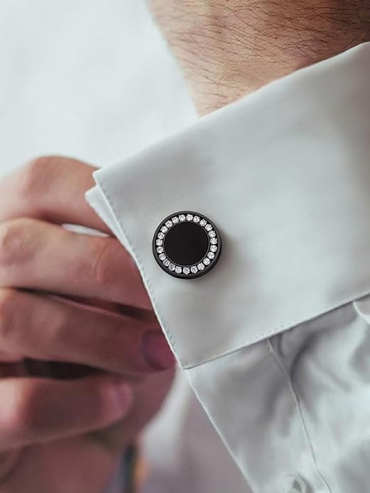 FaithHeart Mens Cufflinks, Norse Viking Tuxedo Shirt Cuff Links, Stainless Steel Cuff Links and Shirt Studs, Gift Box