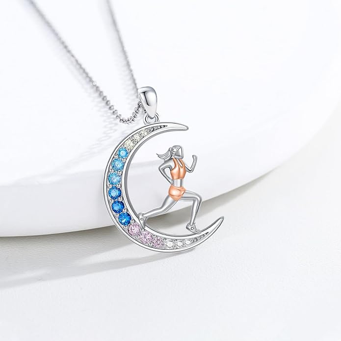 Soccer/Basketball/Gymnastics/Swimming/Ballet/Running/Golf/hockey Necklace 925 Sterling Silver Sport Jewelry Birthday Christmas Gifts for Women