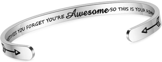 SAM & LORI Personal Bracelets for Teens/Women-Inspirational Jewelry Gifts (Various Designs) for Daughter/Sister/Mom/Friends-Adjustable Bracelet in a Pretty Gift Box
