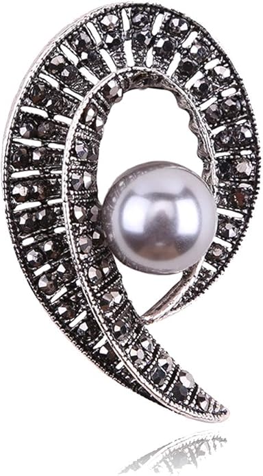 Brooch Pins for Women Girls Fashion Flower Crystal Rhinestone Pearl Jewelry