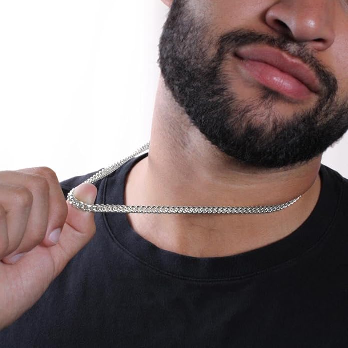 FG Family Gift Mall To My Son From Mom, Son Gifts From Mom and Dad, Mother and Son Necklace, Birthday Gift For My Son Graduation Christmas Cuban Link Chain Necklace Present