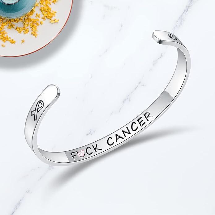 TONY & SANDY Inspirational Bracelets for Women Teen Girls Personalized Gifts for Daughter Granddaughter Mom Sister Friends Stainless Steel Engraved Cuff Birthday Easter Christmas