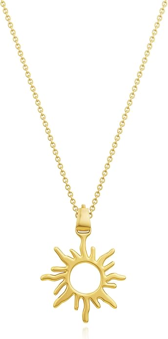 CHESKY Layered Necklaces for Women Trendy, Dainty 14k Gold Plated Pendant Necklace Layering Necklace for Women Non Tarnish Hypoallergenic Sun Gold Necklace Stack Gold Jewelry for Women Gifts