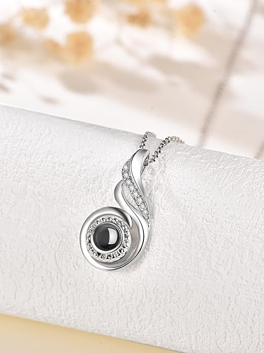 TANGPOET Birthstone Gemstone Necklaces for Women 925 Sterling Silver Dainty Pendant Jewelry Valentines Mothers Day Christmas Birthday Gifts for Mom Girlfriend Wife Daughter