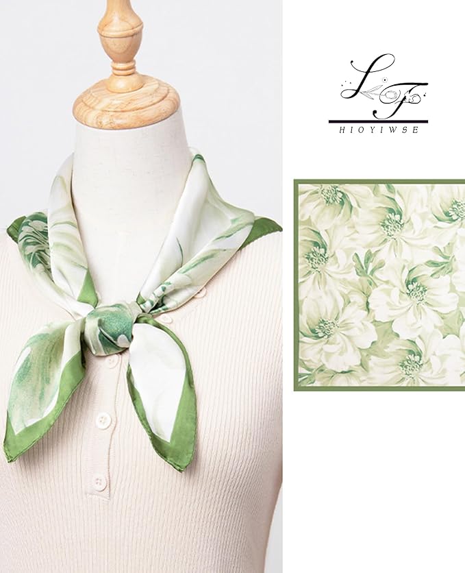 Hioyiwse Satin Bandanas Head Scarf For Women Hair Scarves Accessories Lightweight Fashion Wrap Neck Silk Sleeping Headscarf