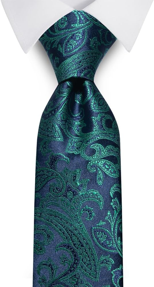joy alice Ties Set Men Mixed Color Necktie Handkerchief Cufflinks Brooch 3.15 Formal