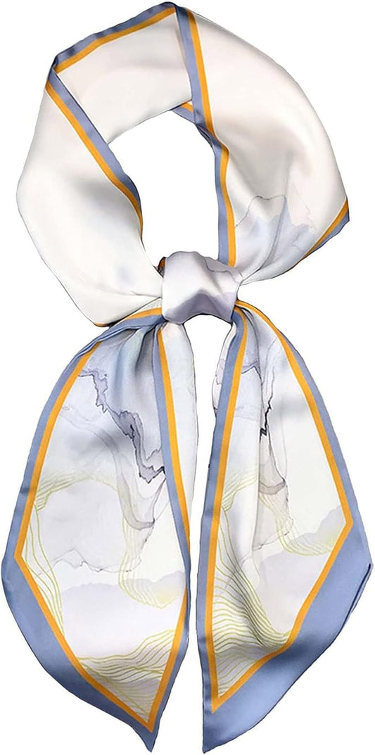 kcctoo 59" Mulberry Silk Like Head Scarf Women's Fashion Square Neck Satin Scarfs for Bag Hair Scarves Gift 59 * 5.9”