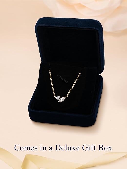 CYW Moissanite/Ruby/Sapphire/Emerald Dainty Pendant Necklace for Women, Novelty Design, Really Authentic Solid 925 Sterling Silver, 16"/18"/20" Adjustable, Birthday Anniversary Valentines Gift