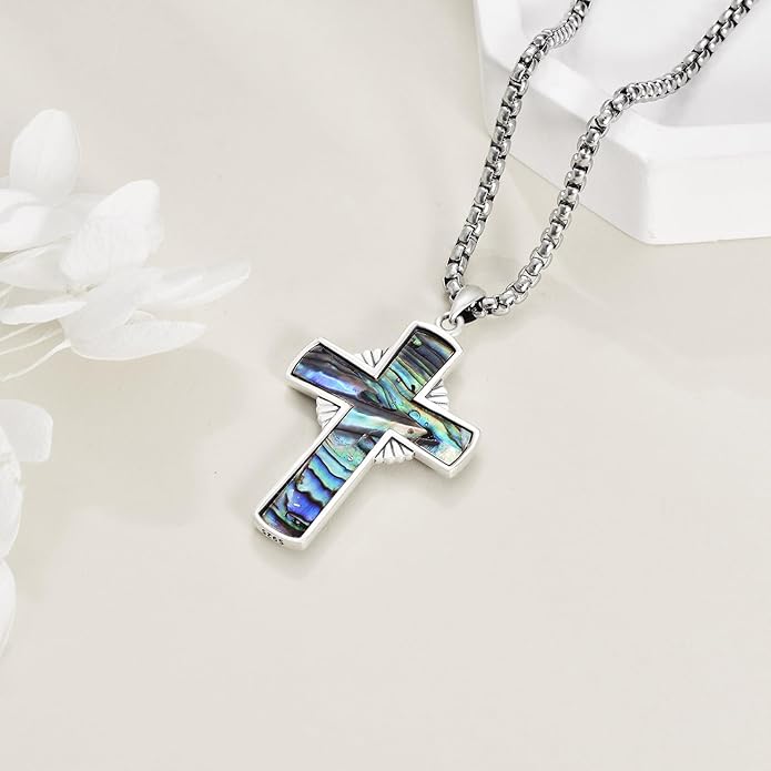 YFN Patron Saint Necklace Sterling Silver Amulet Medal Pendant Religious Protector Jewelry Gifts for Women Men