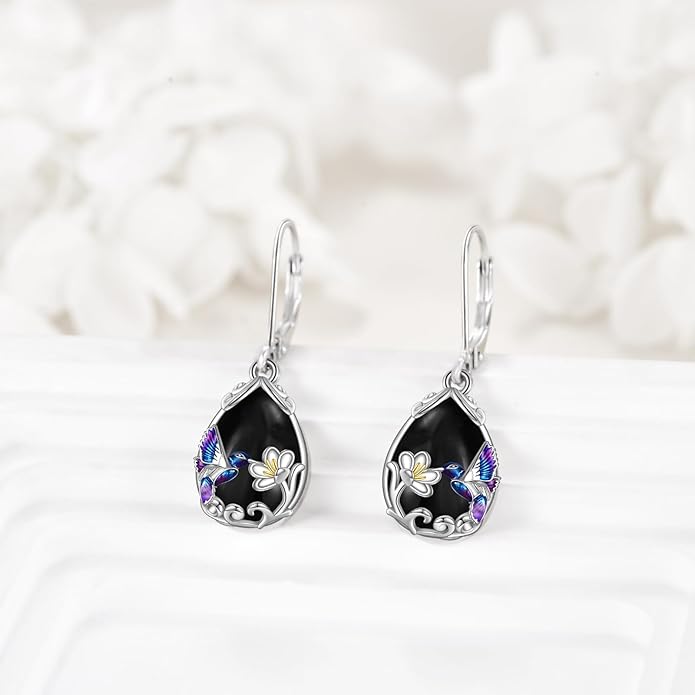 YFN Hummingbird Earrings Bird Dangle 925 Sterling Silver Jewelry Gifts for Women