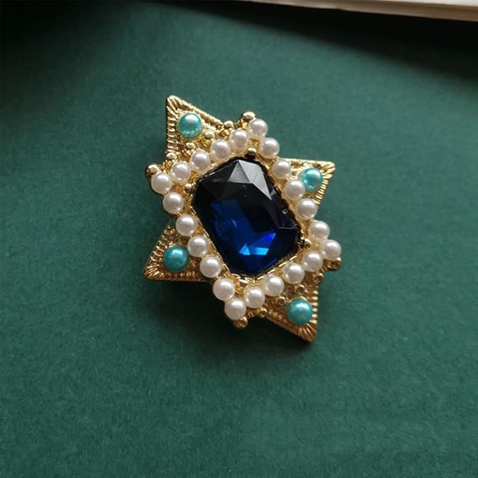 JKQBUX Versailles series Baroque elegant Brooches Pin for Women Men Girls Retro Court Pearl Corsage Pin delicate accessory