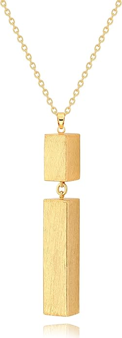 CANEVINKA 18K Gold Plated Pendant Long Chain Necklace Sweater Necklace Fashion Jewelry for Women