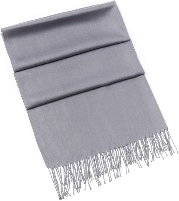 Cindy & Wendy Pashmina Shawls and Wraps Large Scarfs for Women Wedding Party Bridal Long Fashion Solid Shawl Wrap Fringes