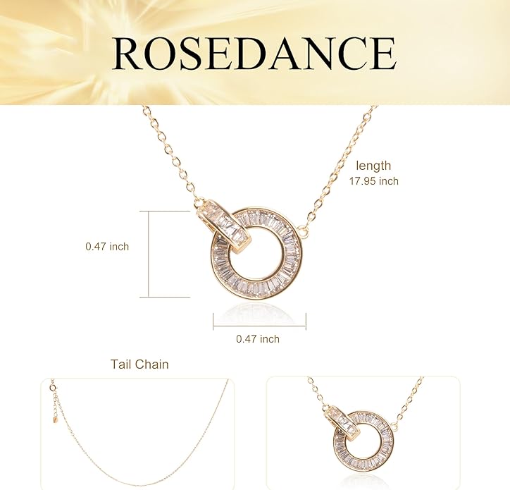 ROSEDANCE Heart Necklace for Women, 14K Gold Plated Dainty Heart Necklace, Tiny Love Symbol Pendant Choker, Minimalist Dainty Jewelry Gift, Valentines Day Anniversary Birthday