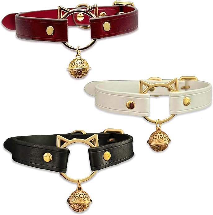 Leather Choker Necklaces for Women Choker with Bell Choker Necklace for Women Kitten Collar Necklace Western Jewelry for Women