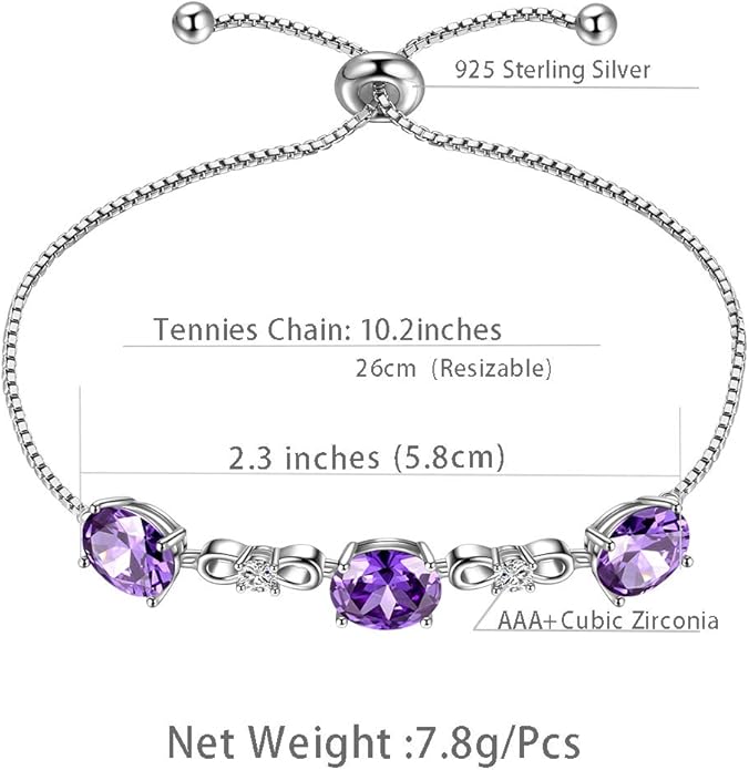 Aurora Tears 925 Sterling Silver 12 Birthstones Necklace/Earring/Ring/Bracelet Women Birthstone Pendant Crystal Fashion Birthday Jewelry Christmas Gift for Girls Women