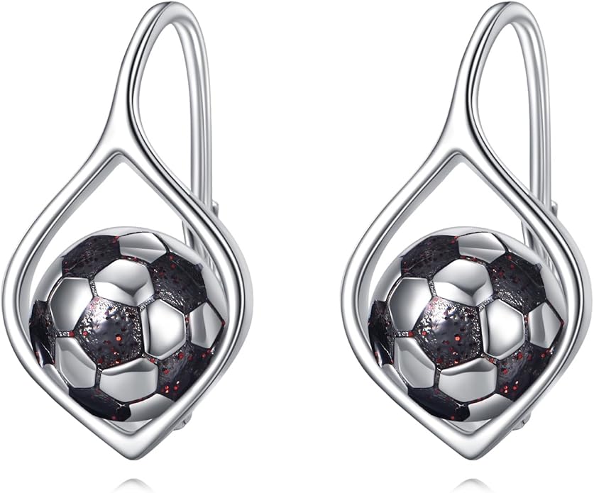 Pickleball/Tennis/Soccer/Volleyball/Golf/Hockey/Basketball Earrings for Women 925 Sterling Sliver Sports Ball Earrings Pickle Ball Dangle Earrings Pickleball Jewelry Gifts for Women Lover