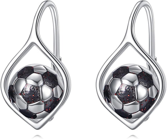 Pickleball/Tennis/Soccer/Volleyball/Golf/Hockey/Basketball Earrings for Women 925 Sterling Sliver Sports Ball Earrings Pickle Ball Dangle Earrings Pickleball Jewelry Gifts for Women Lover
