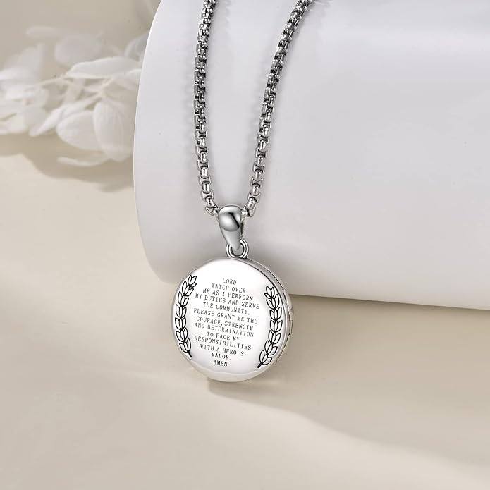 YFN Patron Saint Necklace Sterling Silver Amulet Medal Pendant Religious Protector Jewelry Gifts for Women Men