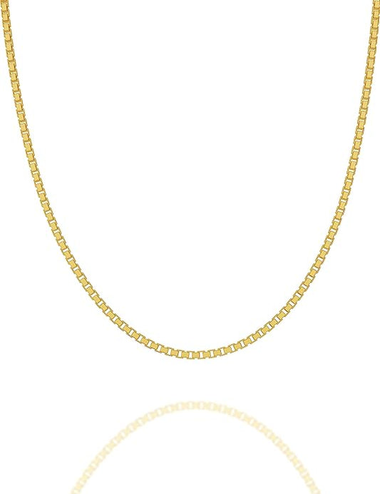 925 Sterling Silver Box Chain 2/3/4/5mm Necklace for Men Silver Link Chain for Women 16/18/20/22/24/26/30 Inches