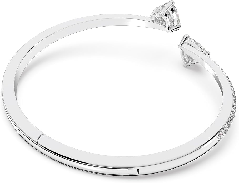 Swarovski Soul Heart Bangle Bracelet Collection, Rhodium Finish, Clear Crystals
