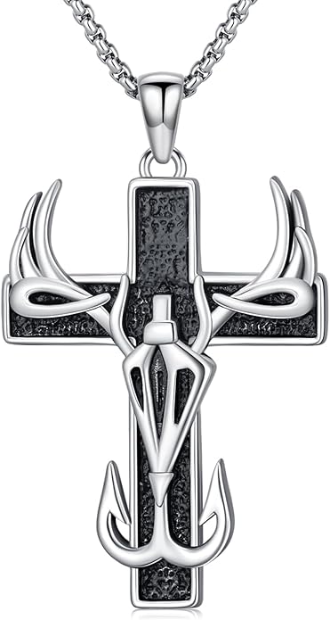 KoyeKei Cross Necklace for Men 925 Sterling Silver Celtic Cross Pendant Christian Jewelry Religious Christmas Gifts for Women