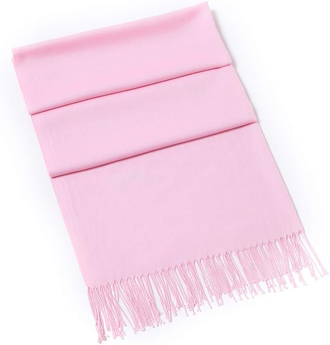 Cindy & Wendy Pashmina Shawls and Wraps Large Scarfs for Women Wedding Party Bridal Long Fashion Solid Shawl Wrap Fringes
