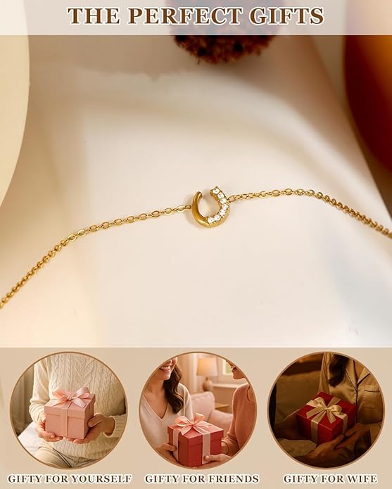 Gold Ankle Bracelets for Women Waterproof - 18K Gold Plated Stainless Steel Dainty Heart Anklets, Non Tarnish Meaningful Gifts for Her Sister Best Friend or Yourself