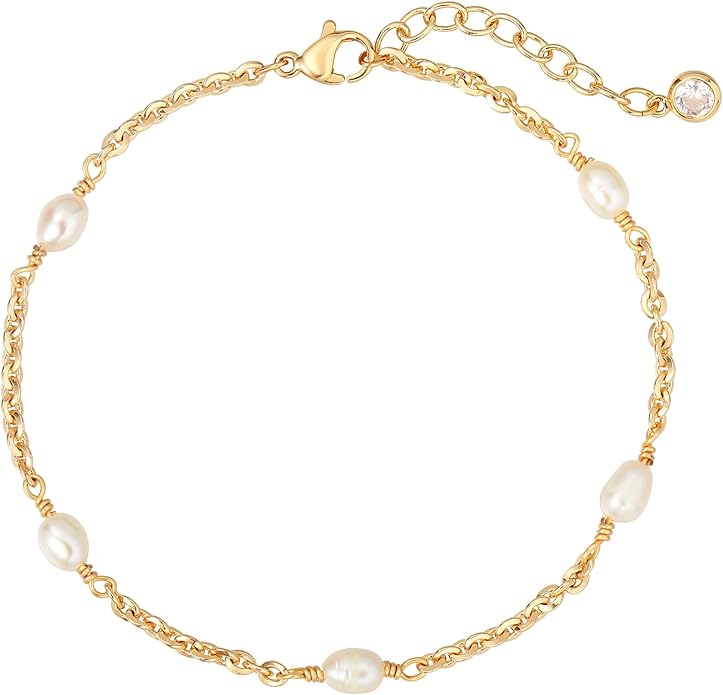 MTMY Gold Chain Bracelet for Women 14K Gold Plated Dainty Bracelets with Adjustable Chain Cute Bracelet Gold Trendy Jewelry