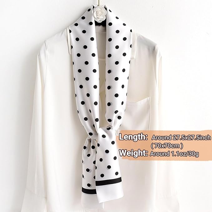 Dailyacc Hair Scarf for Women Fashion Silky Satin Headscarf Wrap Breathable Lightweight Neck Scarves For Handbag