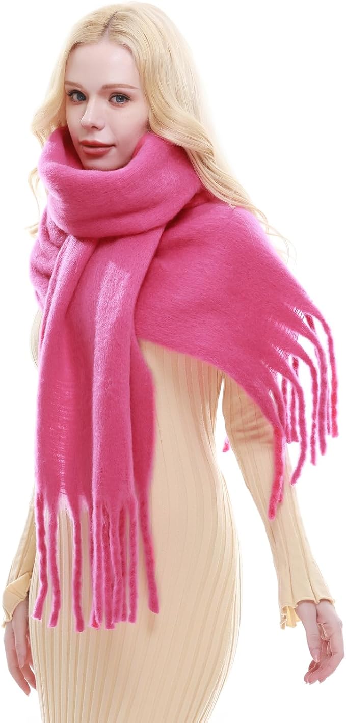 RIIQIICHY Chunky Scarf for Women Winter Warm Thick Scarves Oversized Blanket Scarf