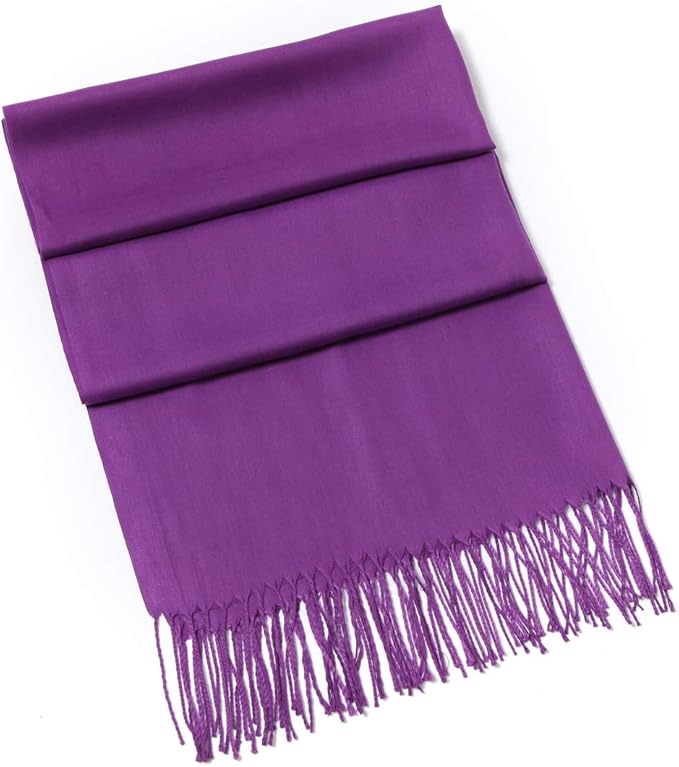 Cindy & Wendy Pashmina Shawls and Wraps Large Scarfs for Women Wedding Party Bridal Long Fashion Solid Shawl Wrap Fringes