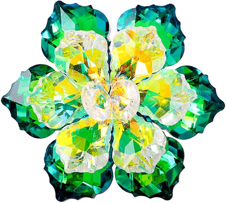 Rhinestone Sunflower Brooch Pin for Women Red Black Purple Large Flower Broochs Snowflake Brooch Marquise Wreath Brooches Jewelry