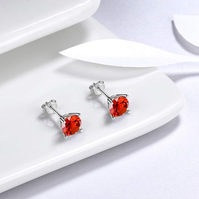 Aurora Tears 925 Sterling Silver 12 Birthstones Necklace/Earring/Ring/Bracelet Women Birthstone Pendant Crystal Fashion Birthday Jewelry Christmas Gift for Girls Women