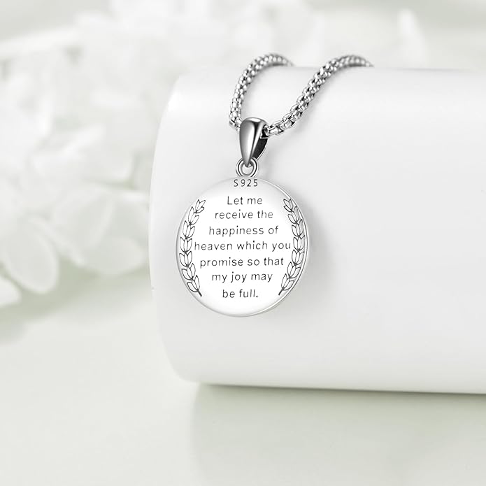 YFN Patron Saint Necklace Sterling Silver Amulet Medal Pendant Religious Protector Jewelry Gifts for Women Men