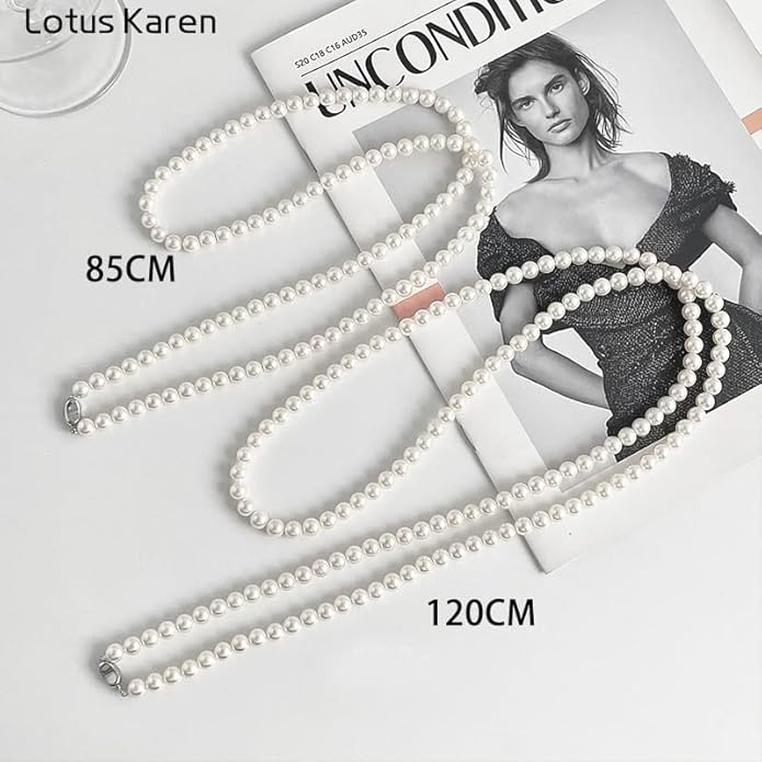 Long Pearl Necklace for women - Elegant Long Necklaces for Women Classic Pearl Choker Necklaces for Women Luxurious Pearl Necklaces for women Timeless Pearls Necklaces for Women Perfect for Weddings Parties Special Occasions