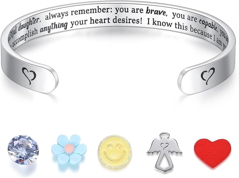 SAM & LORI Personal Bracelets for Teens/Women-Inspirational Jewelry Gifts (Various Designs) for Daughter/Sister/Mom/Friends-Adjustable Bracelet in a Pretty Gift Box