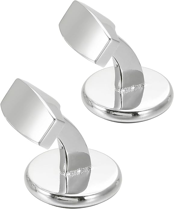 Jonwo Silver / 14K Gold Plated Natural Mother of Pearl Cufflinks for Men Women Classic Round Men's Cufflinks Jewelry for Wedding Party Anniversary Business Tuxedo Dress