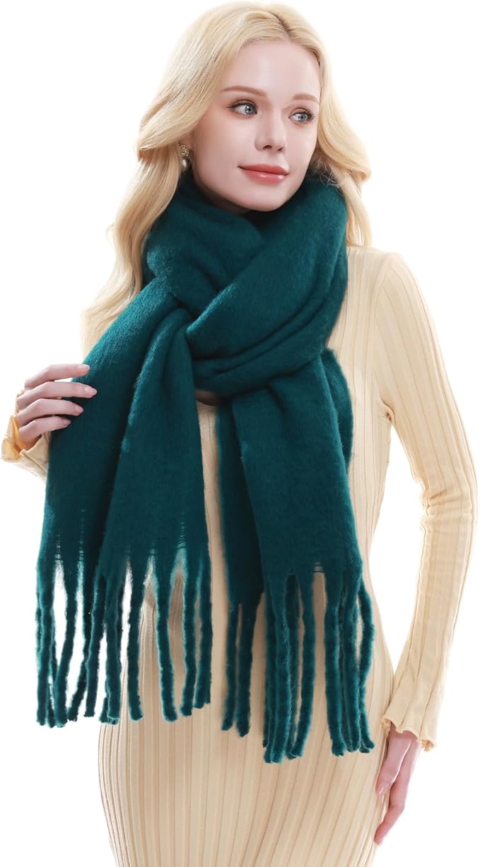 RIIQIICHY Chunky Scarf for Women Winter Warm Thick Scarves Oversized Blanket Scarf