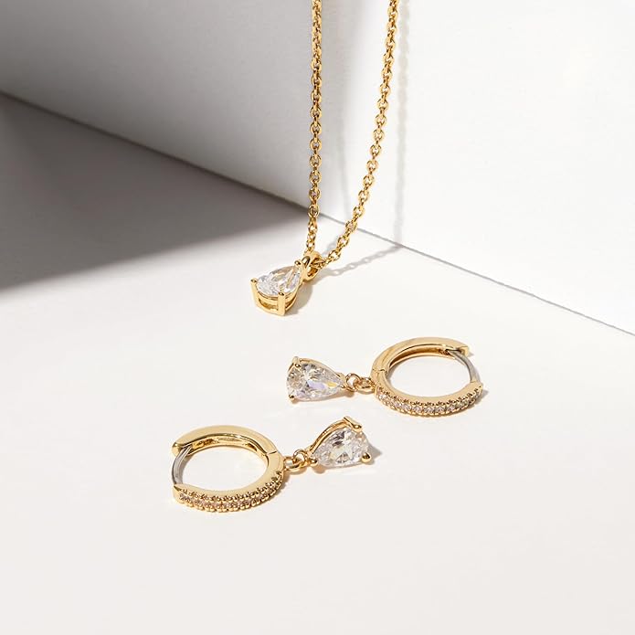 Ana Luisa Pendant Necklaces for Women - 14K Gold Plated and Silver Rhodium Necklace - Pearl, Heart, Circle, Moonstone, Gemstone, Knot Charm Styles - Hypoallergenic, Dainty, Trendy Layering Necklaces