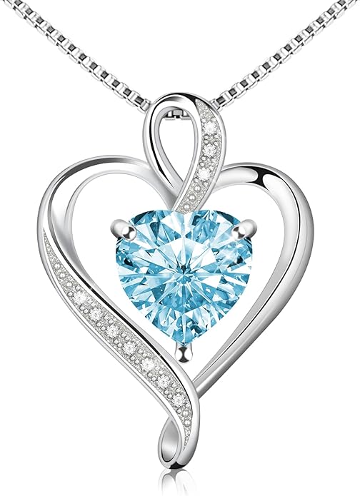 925 Sterling Silver Necklace - Exquisite Silver Jewelry for Women - Heart Pendant Silver Necklace - Birthday, Anniversary, Valentine's Day Gift for Women, Wife, Mom, Girlfriend, Lady