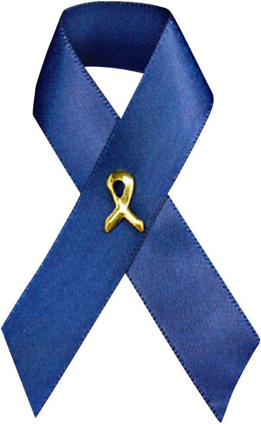 1/2/5/10/25/50/100pcs Satin Awareness Ribbon Pins (Pick your color), for Cancer & Disease Awareness, Bulk Quantities for Fundraising, Events, Gift Giving