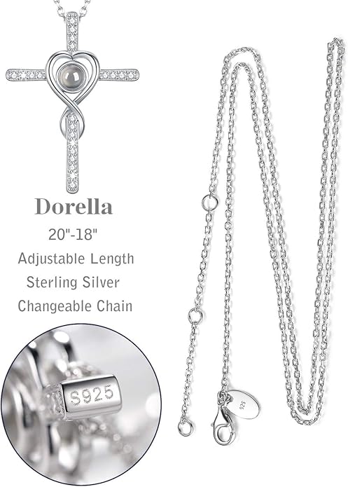 Dorella Love Infinity Christmas Jewelry for Women Birthday Gifts Wife Mom December January Birthstones Blue Topaz Garnet and More Stones Jewelry 925 Sterling Silver
